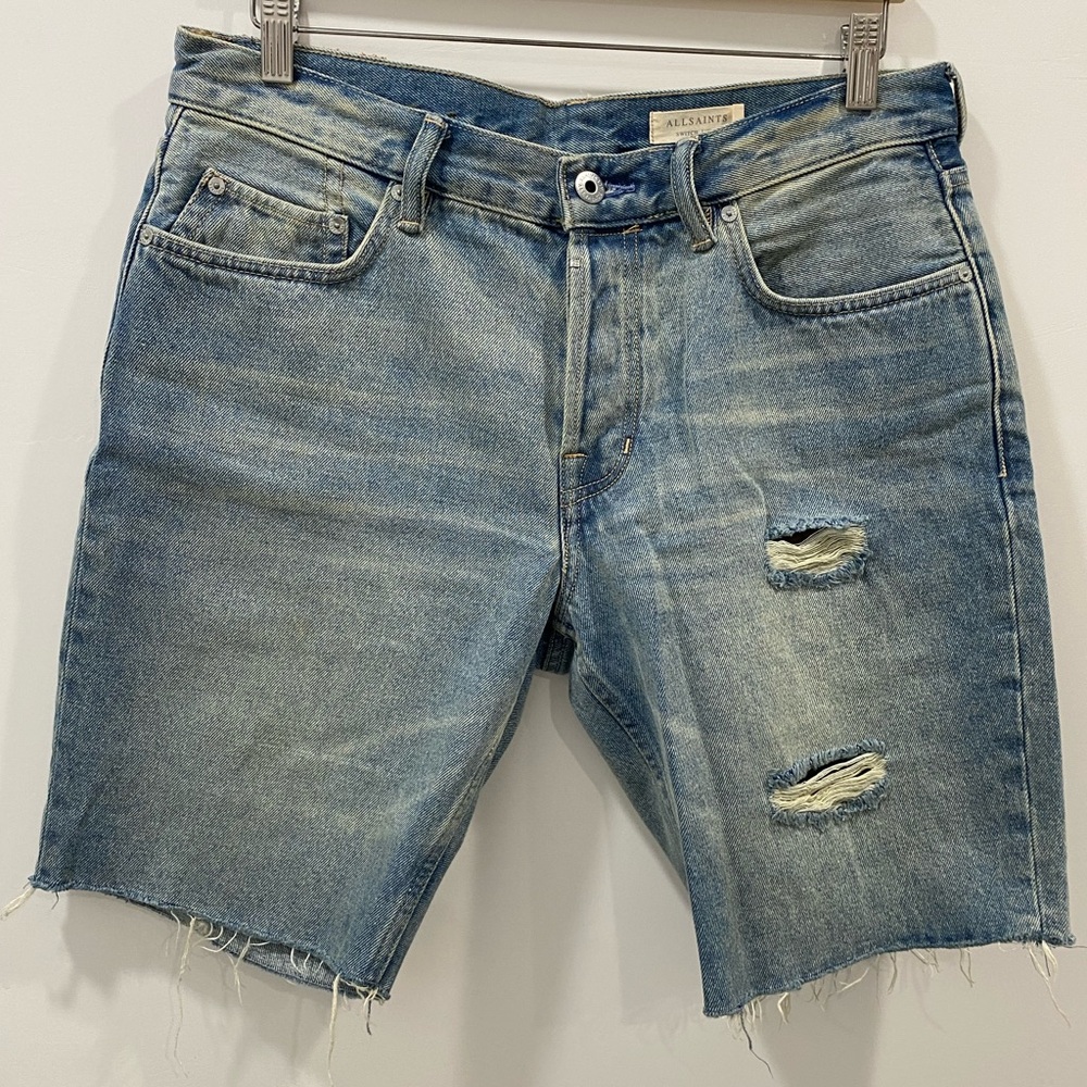All Saints Switch Cut Off Denim Shorts